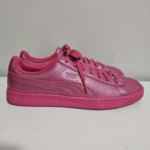 Puma Classic Pink Snake Skin Shoes Size 10